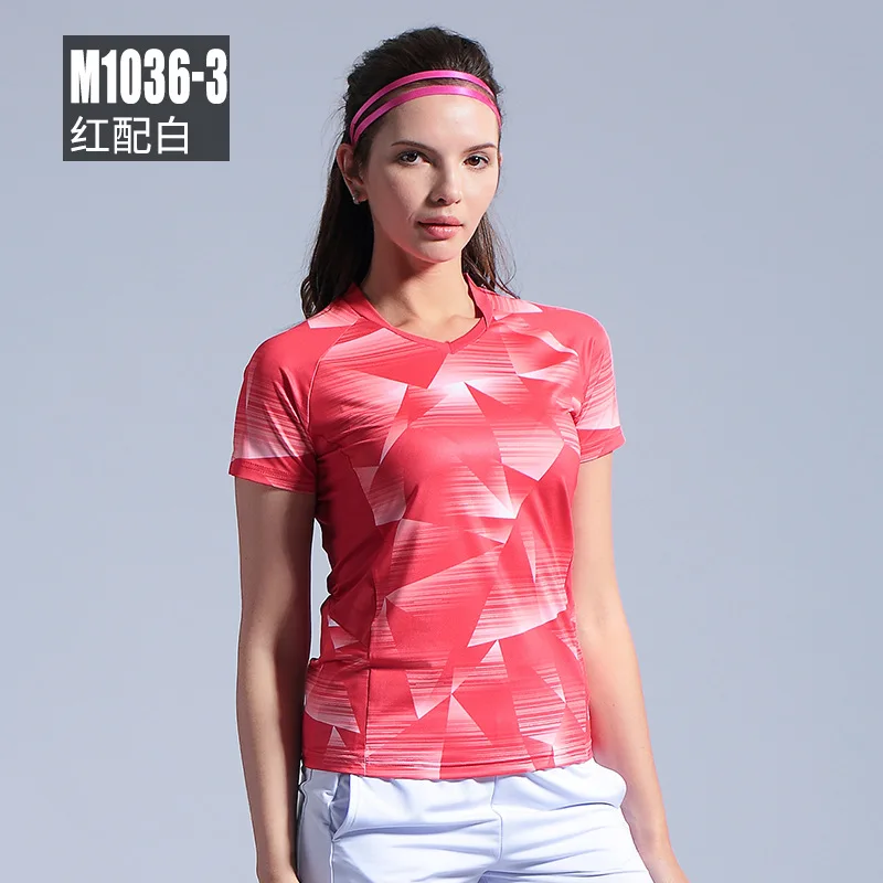 Woman one shirt Новые футболки для бадминтона для мужчин/женщин, спортивные теннисные футболки, настольные теннисные майки, спортивные тренировочные рубашки 1036 - Цвет: Woman one shirt