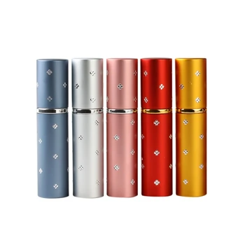 

5 Pcs 5Ml Travel Bottle Perfume Bottle Spray Aluminum Empty Spray Bottle Glass Spray Bottle Atomizer