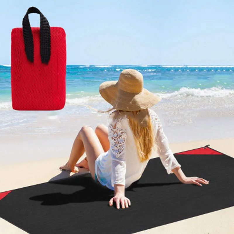 

70*110cm Portable Ultra-thin Folding Pocket Mat Beach Mat Sand Free Blanket Camping Outdoor Picnic Tent Folding Cover
