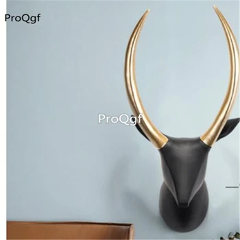 

ProQgf 1Pcs A Set deer always accompany you head Statue