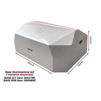 

LEDLUX 3DCCTW light Base Led CCT white casing rechargeable (3DCCTW)
