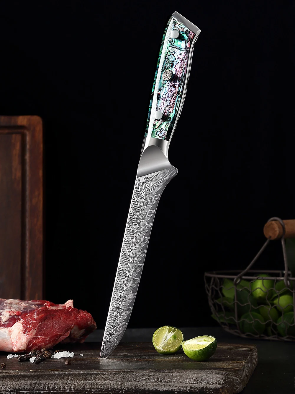 XITUO 6" Boning Fish Knife 67 Layers Damascus Steel Lasting Sharp Boning  Knife Abalone shell handle Ham Knife Fille Sushi Knives|Kitchen Knives| -  AliExpress