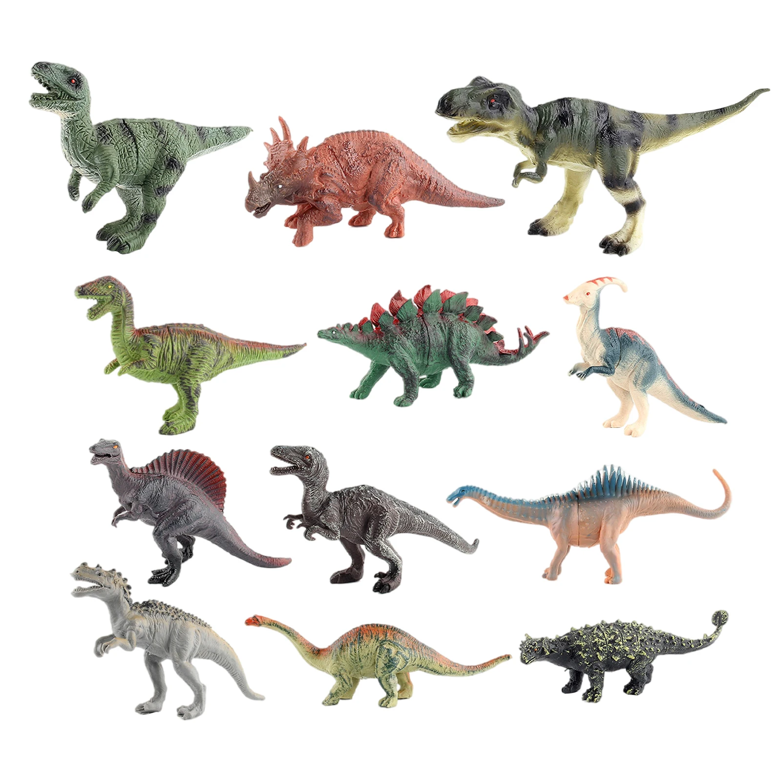 Grand Dinosaure En Plastique Enfants cadeaux Jouet Dinosaure 12 Pièces 