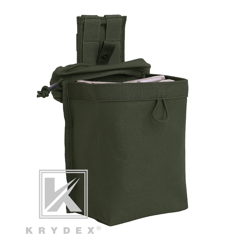 KRYDEX тактическая застежка-молния Flex Drop Pouch RG Magazine Organizer MOLLE Скрытая складная сумка на молнии для AR15 стрельбы охоты - Цвет: RG