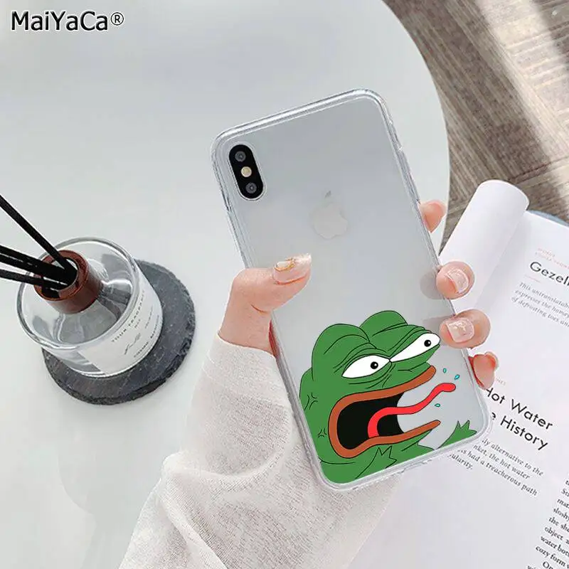 MaiYaCa Sad Frog pepe meme ТПУ мягкий чехол для телефона Fundas чехол для iPhone 11 pro XS MAX 8 7 6 6S Plus X 5 5S SE XR