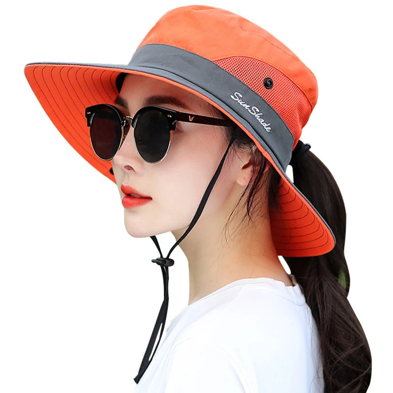2020 Simple UPF 50+ Sun Hat Bucket Summer Men Women Fishing Boonie UV Protection Long Large Wide Brim Bob Hiking Outdoor | Аксессуары