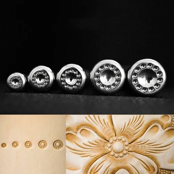 

12 beads flower heart pattern Leather stamping flower tools Carving Craft