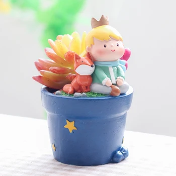 

Resin Flower Pot Cartoon Cute Little Prince Shape Flower Pot Potted Home Ornaments YE-Hot
