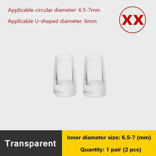 Silencer Heel Protector Round Shape Woman High heels Protective Cover Non-slip Wearable Heel Cover Shockproof Accessories Transparent-XX