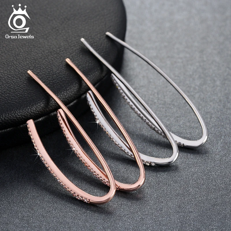 ORSA JEWELS 2019 новые экологичные красивые серьги цвета розового золота для женщин
