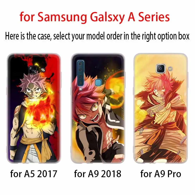 Силиконовый чехол с аниме Фея хвост для телефона Samsung A50 A70 A80 A30 A40 A90 A6 A8 A9 A7 A5 A3 Plus 2018