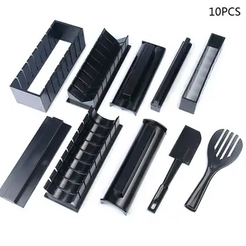 

2020 New 10pcs/set Sushi Maker Kit Japanese Rice Ball Roller Mold Multifunctional Mould Cooking Tools