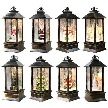 

New Year Christmas Candle Lantern Battery Operated Hanging Flameless Lamp Party Lamp Decoration Wall Christmas Tree Hanging