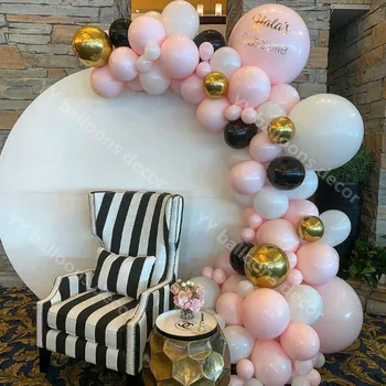 

96pcs Macaron Pink Balloon Garland Arch Kit Wedding Party Decoration Anniversaire Global Balloon Wall Supplies Baby Shower