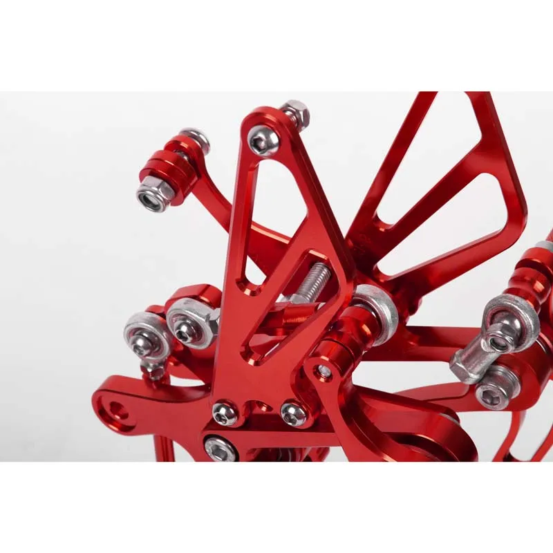 Smok педаль для Yamaha YZF R1 2004 2005 2006 ЧПУ Rearsets подножки задний тормоз сдвиг регулировочный набор Серебряный черный красный - Цвет: Красный