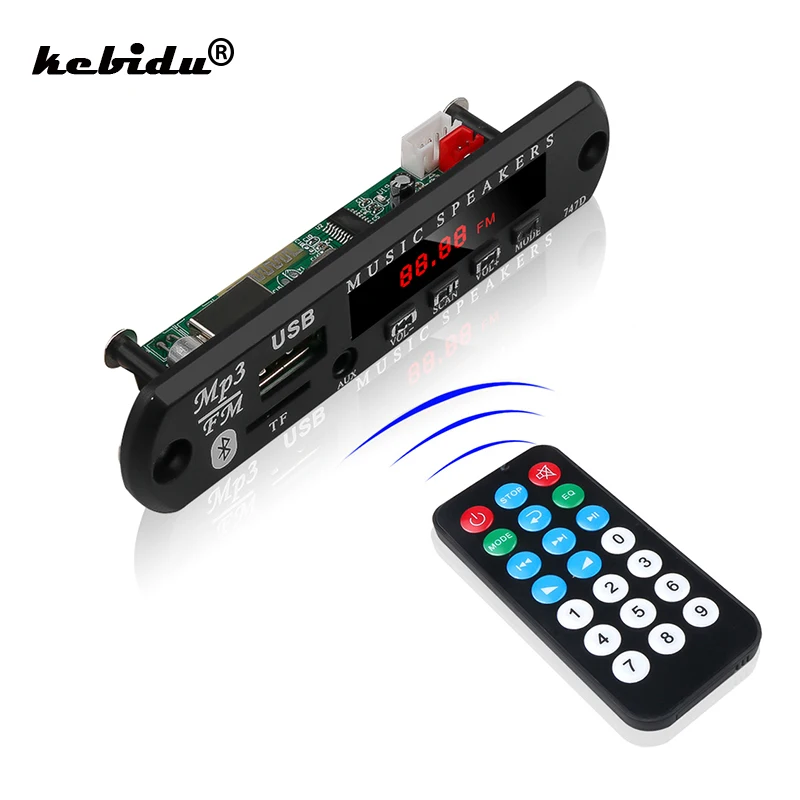 Mp3-плеер kebidu с Bluetooth Плата декодера FM-радио TF USB 3 5 мм AUX аудио автомобильный
