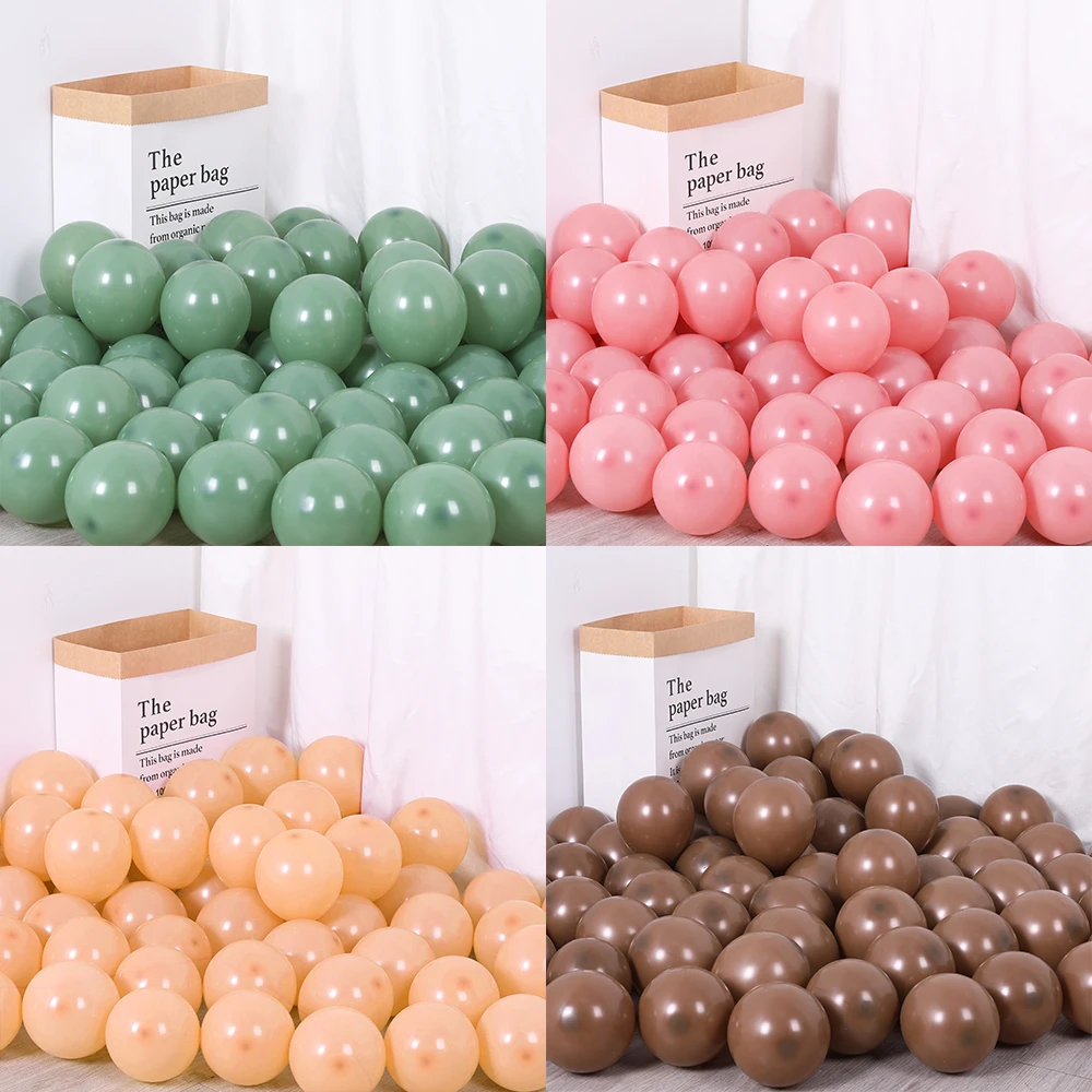 100Pcs 5 Inch Retro Pink Coffee Avocado Blush Latex Balloons Mini Air Globos For Wedding Birthday Party Decorations Kids Supplie | Дом и сад