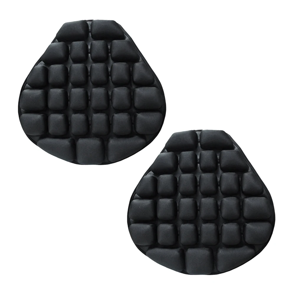 2pcs Anti-slip Inflatable Motorcycle Seat Cushion Pad Matterss for YAMAHA Black