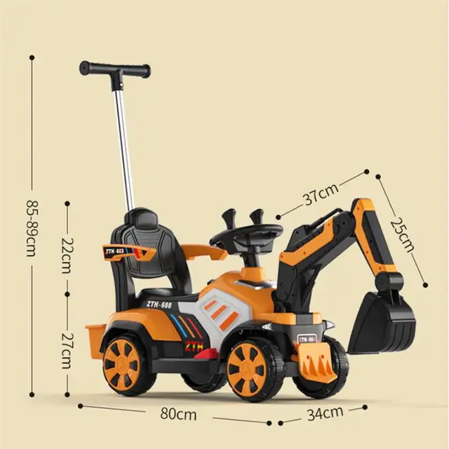 Children'S Excavator Toy Car Electric Remote Control Excavator Kids'S Ride-On Toys Tricycles For Children Freestyle Kick Scooter 6