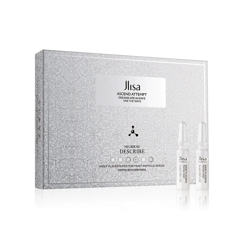 Ampoule de Levure de Placenta de Mouton, Sérum pour le Visage, Ensembles de Soins de la Peau, Anti-âge, Anti-continuité, Déformation, 2ml x 60 pièces, 10000