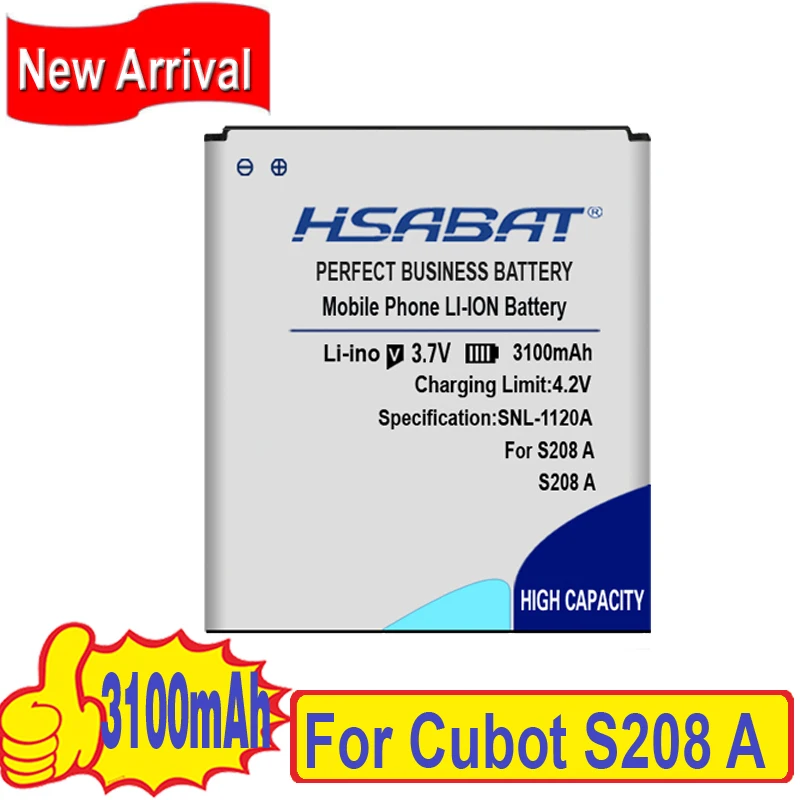 HSABAT 3100mAh Battery for Cubot S208 A / S208A free shipping | Мобильные телефоны и аксессуары