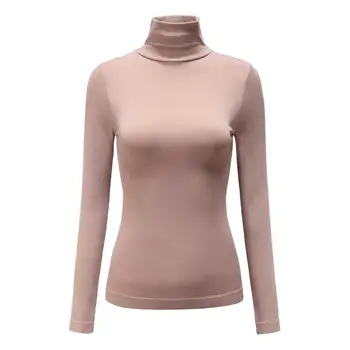 

Turtleneck High Neck Bottoming for Female base shirt Warm Thermal Underwear Thermal Clothing Woman Spring Winter