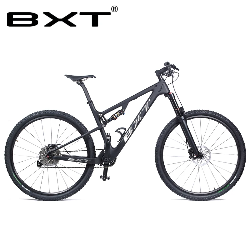 Top 2019 Full Carbon Fiber Suspension Bike Complete bicycle Mountain BIKE Suspension bicycle MTB Carbon Frame S/M/L/XL 1