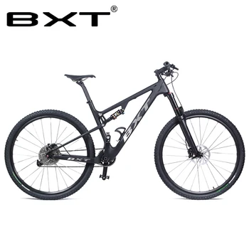 BXT горный подвесной велосипед 29er Полный карбоновый bicicleta диск 29in подвеска велосипедная Рама 165*38 мм Полный дорожный MTB велосипед