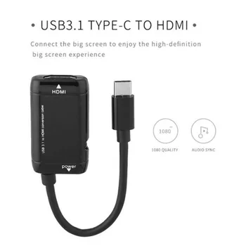 

USB C Type C To HDMI Charging Adapter 3.1 Male To HDMI Female Cable Hub Adapter Converter for Samsung S9/8 Plus HTC HUAWEI LG G8