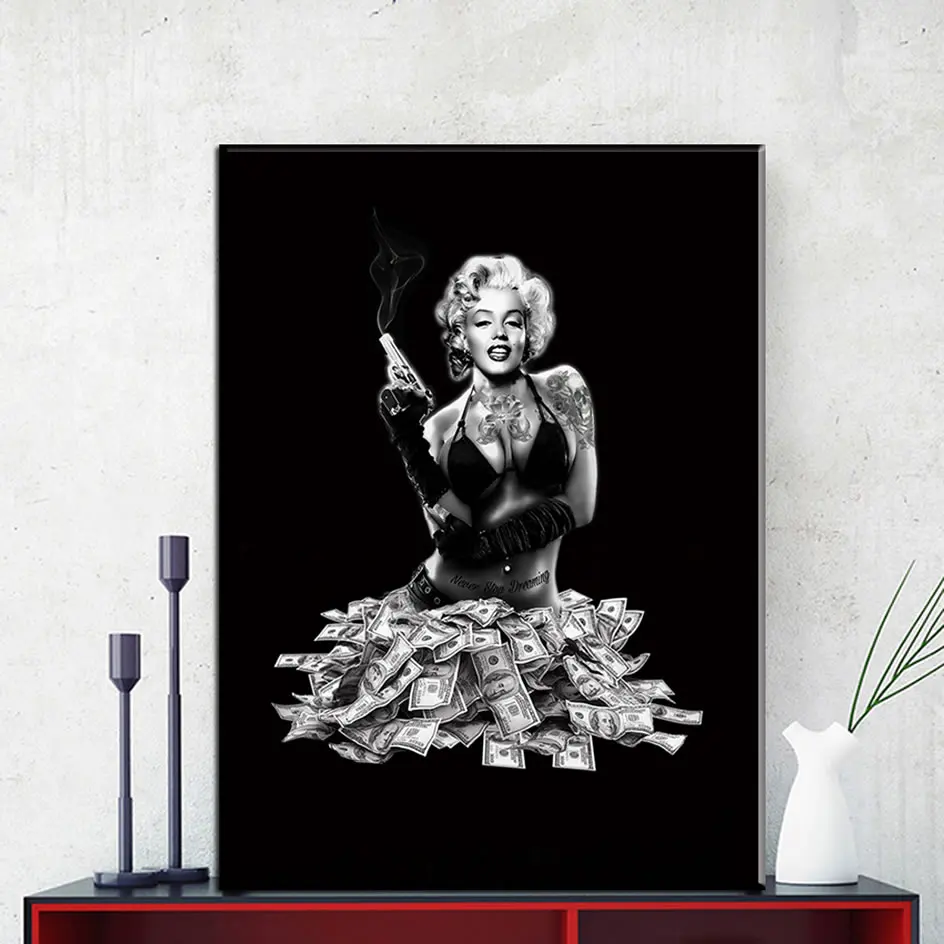 Wall Art Pictures Canvas Painting Home Decor Poster Decoration For Living Room Prints Marilyn Monroe On | Дом и сад