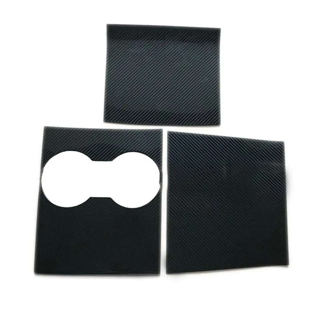 

3Pcs Car Center Console Steering Wheel Wrap Kit Box Control Panel Decoration Emblem Decal Reflective Fit For Tesla Model 3