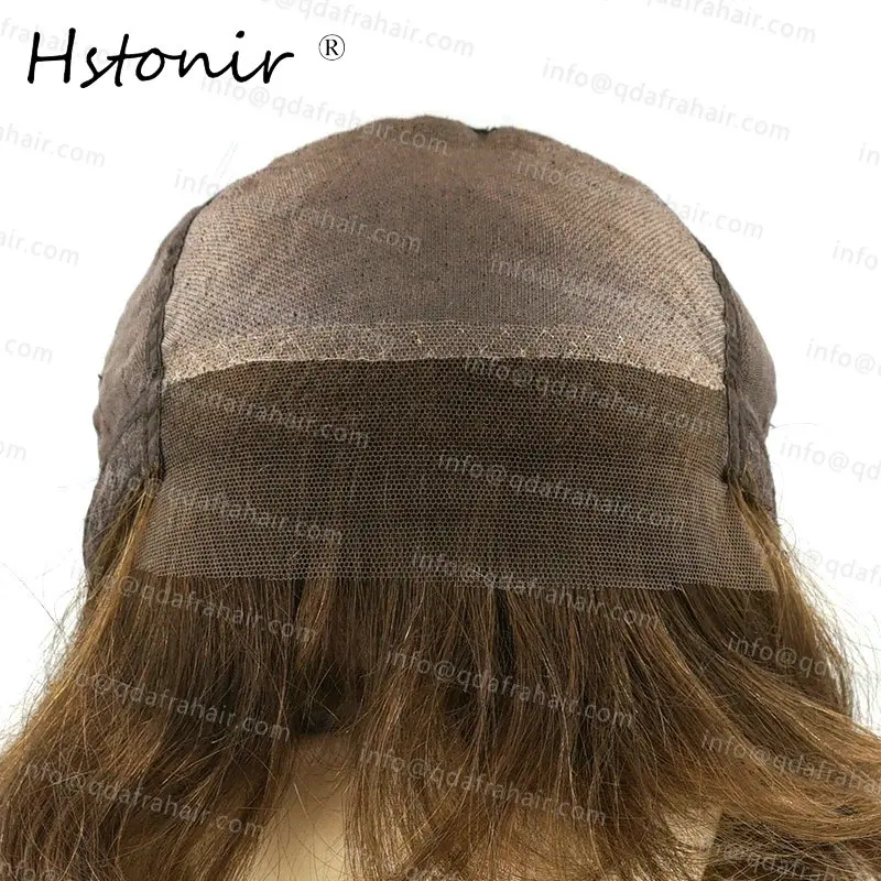 Hstonir парики из натуральных волнистых волос, европейские волосы remy, французские кружева спереди с прядями сзади для женщин G016