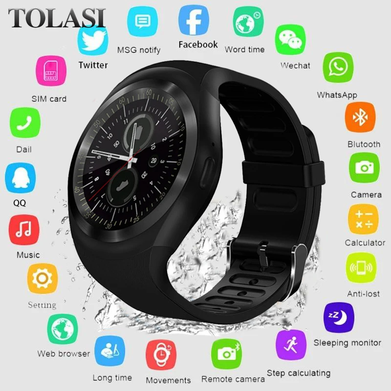 

2019 Bluetooth Smart Watch men women Relogio SmartWatch Android Phone Call GSM Sim Remote Camera Information Sports Pedometer