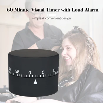 

60 Minute Visual Timer with Loud Alarm for Hair Coloring Dyeing Styling Tool Manual Countdown Timer Clock Time Management Tool