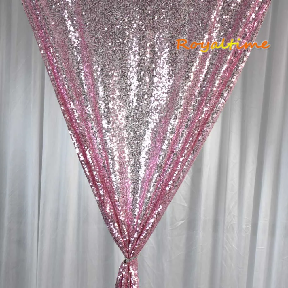 Royaltime 2 шт 2x8ft розовая фоновая ткань с золотистыми блестками занавеска Свадебная