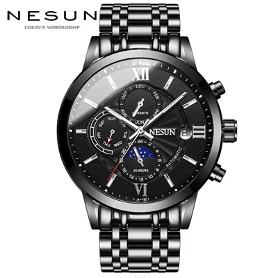 Швейцария Nesun часы для мужчин люксовый бренд автоматические механические мужские часы сапфир relogio masculino светящиеся водонепроницаемые N9027-6 - Цвет: Item 8