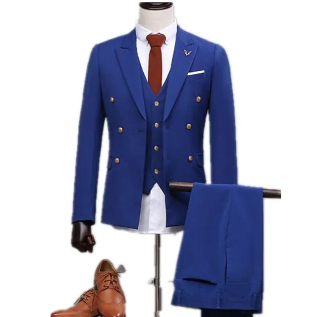

Royal Blue groom tuxedos custom slim fit Wedding Suits for men Blazers tailor made suits Good quality Best Man Wedding party