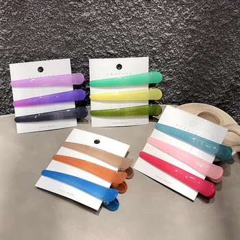 

Long Clip Jelly Gradient Color Ultra Practical Makeup Seemless Clip GIRL'S Cute Head Clip Side Clip Hair Styling Accessories