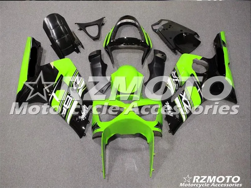 Мотоциклетный обтекатель abs комплект для Kawasaki Ninja ZX6R 636 2003 2004 корпусные детали плесень черный зеленый Магазин № 0063 - Цвет: All sorts of color