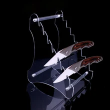 

Acrylic Folding Knife Display Stand Military Knife Shelf Rack Cutter Large Base Outdoor Tools Can Put 8PCS Knives