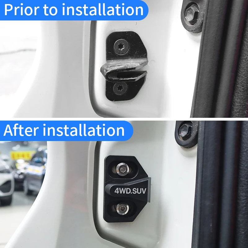 Car Door Lock Damper Car Door Lock Knob Car Door Lock Pins Car Door Lock Cover Car Door Lock Stickers Car Interior Accessories For Toyota Prado 150 RAV4 Tailgate Lock Cruiser FJ Lexus GX Luggage Lock Rear Door Shockproof Anti-Abnormal Sound Accessories