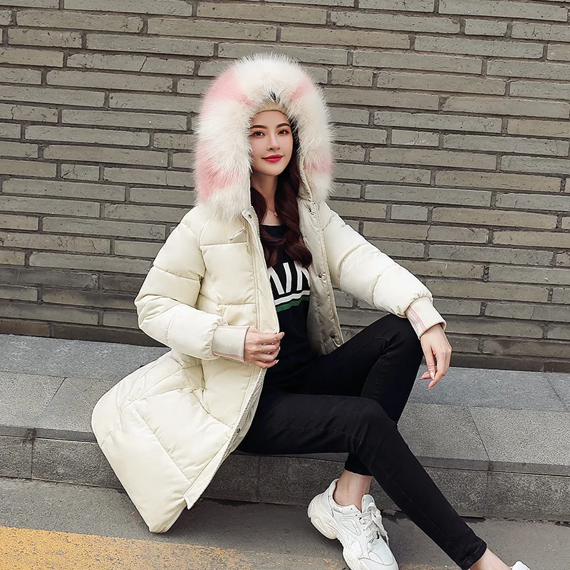 

2019 Winter New Style Korean-style Cotton-padded Clothes Women's Mid-length Cotton-padded Clothes Women's down Jacket Cotton-pad