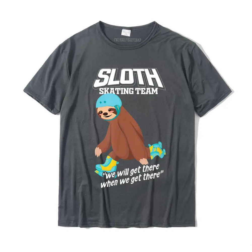 Printed Oncomfortable Short Sleeve Tops & Tees Father Day Cheap O-Neck Cotton Fabric Tops & Tees Men T Shirt Birthday  Sloth Skating Team Rollerblades Gift Retro Roller Skating T-Shirt__28243 carbon