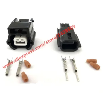 

5 Set 2 Pin Female Male PA66 Auto Waterproof Black Electronic Housing Socket Connectors 7283-8851-30