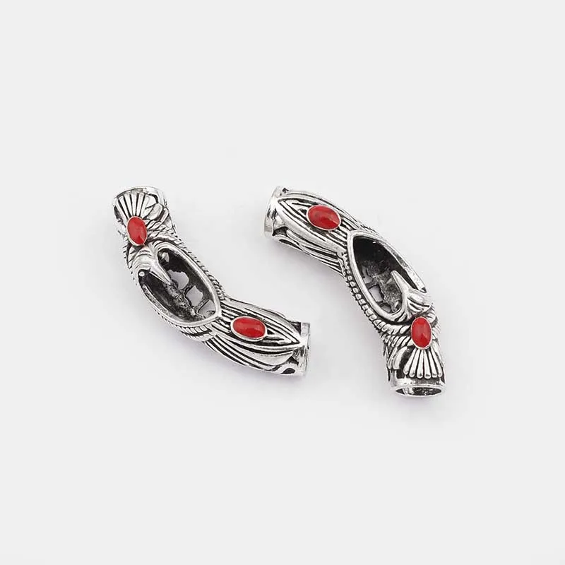 Perline Stile Tibetano Antico 50 Perline Distanziali In Metallo Anticato Argento Tibetano - Forma Chip, 8x5 Mm, Per Bigiotteria Fai Da Te Perline Chip Per Gioielli