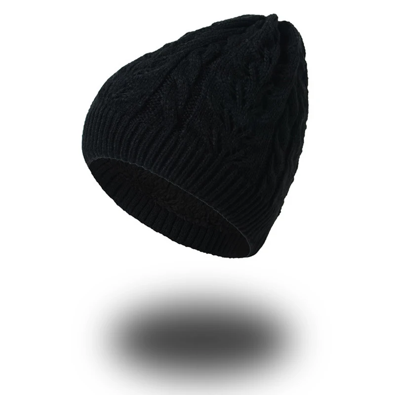 style 8 Модная унисекс зимняя шапка теплая флисовая плотная вязка шапка Skullies унисекс шапка бини модная повседневная однотонная женская шапка - Цвет: style 8