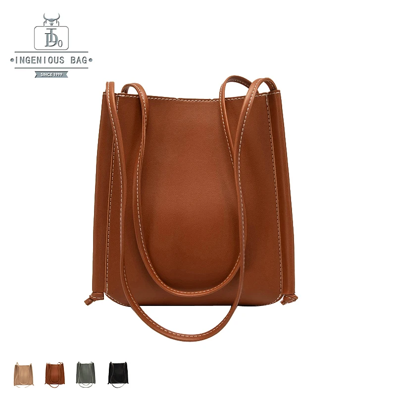 

Women Handbags Simple Tote Ladies Luxury Designer Bags Female Shoulder Crossbody Bag Clutch Vintage PU Leather High Quality