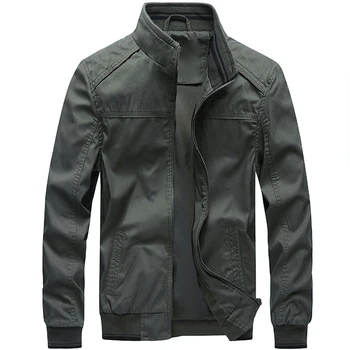

2019 Men Autumn Jackets and Coats Causal Zipper Coats Men Jacket Outwear Slim Male Green Blue Clothes HX052