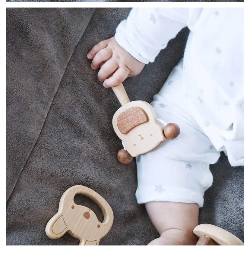 Wooden Soothing Rattles Mobiles Toys for Toddler 0-12 Months Children Play Game Newborns Gift Box Baby Awakening Stuff Musthaves (10)