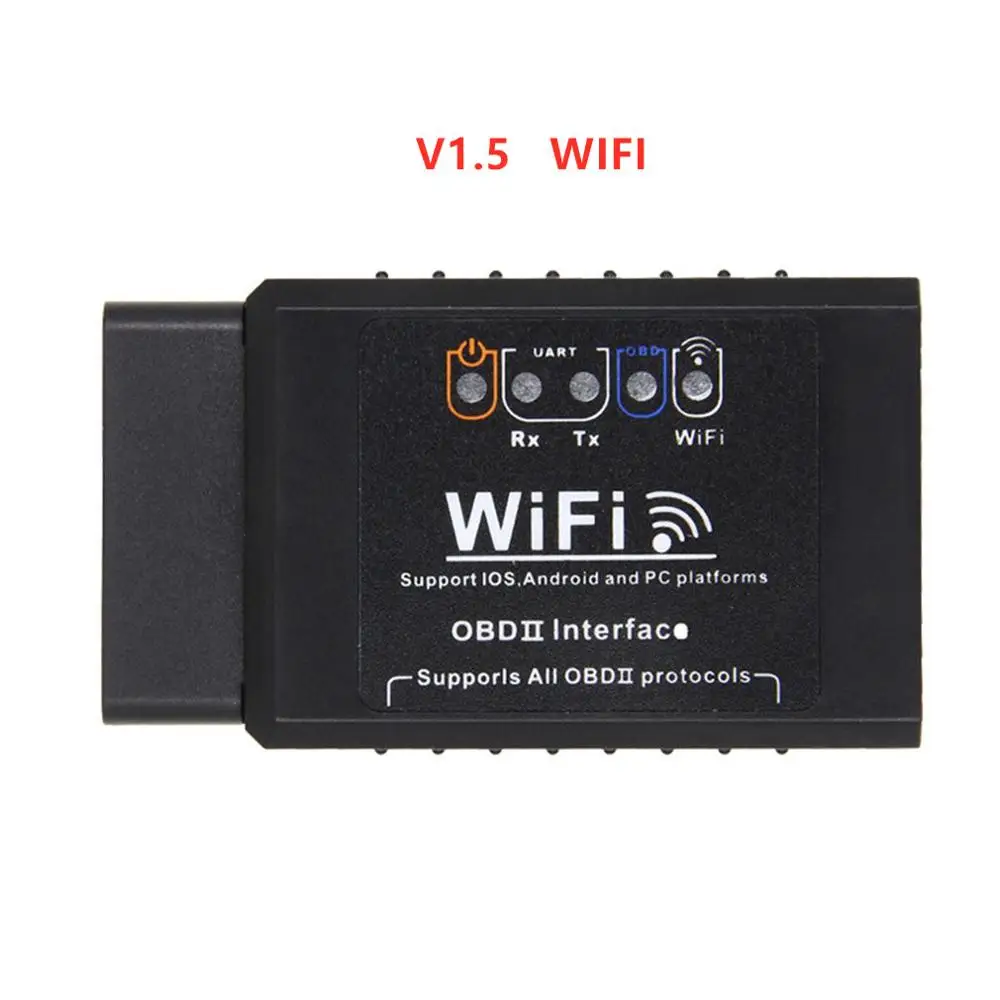 Супер Мини ELM327 Bluetooth ELM327 Переключатель питания V2.1/V1.5 Кнопка ВКЛ/ВЫКЛ OBD2 автомобильный диагностический инструмент многоязычные протоколы OBDII - Цвет: V1.5 WIFI